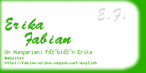 erika fabian business card